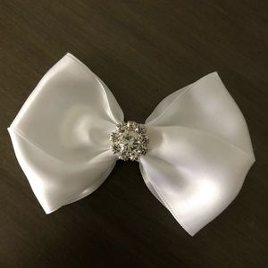 COPY - White satin hair clip